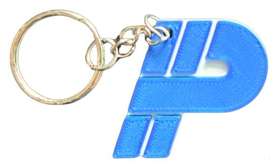 Slanted P Keychain